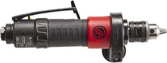 Chicago Pneumatic - 3/8" Keyed Chuck - Inline Handle, 2,100 RPM, 0.4 hp, 90 psi - Exact Industrial Supply