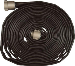 Dixon Valve & Coupling - 1-1/2" ID, 200 Working psi, Black Nitrile Fire Hose - Male x Female NPSH Ends, 50' Long, 600 Burst psi - Exact Industrial Supply