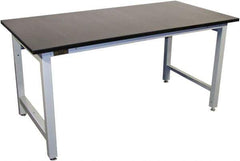 Proline - 72 Wide x 30" Deep x 36" High, Epoxy Resin Workbench - Adjustable Height Legs, Gray - Exact Industrial Supply
