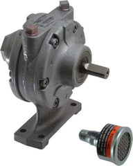Gast - 3/4 hp Clockwise Foot Air Actuated Motor - 3,000 Max RPM, 1.13" Shaft Length, 4.94" OAL, 1/2" Shaft Diam - Exact Industrial Supply