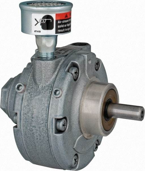Gast - 3/4 hp Counterclockwise Hub Air Actuated Motor - 3,000 Max RPM, 1.13" Shaft Length, 4.94" OAL, 1/2" Shaft Diam - Exact Industrial Supply