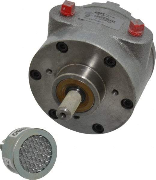 Gast - 1-1/2 hp Reversible Face Air Actuated Motor - 3,000 Max RPM, 1.12" Shaft Length, 5.81" OAL, 1/2" Shaft Diam - Exact Industrial Supply