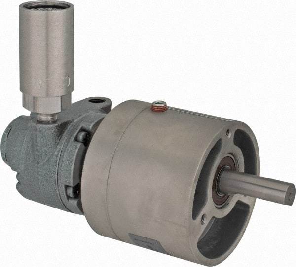 Gast - 1/3 hp Reversible Face Air Actuated Motor - 15:1 Gear Ratio, 350 Max RPM, 6.88" OAL, 1/2" Shaft Diam - Exact Industrial Supply