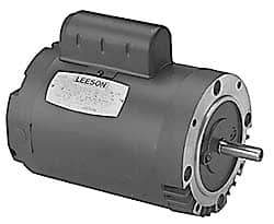 Leeson - 2 Max hp, 3,450 Max RPM, Electric AC DC Motor - 115, 208, 230 V Input, Single Phase, 145TC Frame - Exact Industrial Supply