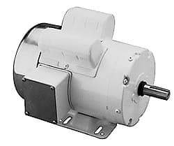 Leeson - 1/2 Max hp, 1,725 Max RPM, Electric AC DC Motor - 115, 208, 230 V Input, Single Phase, C56 Frame - Exact Industrial Supply