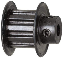 Power Drive - 44 Tooth, 5/16" Inside x 2-25/32" Outside Diam, Timing Belt Pulley - 1/4, 3/8" Belt Width, 2.801" Pitch Diam, Steel & Cast Iron - Exact Industrial Supply