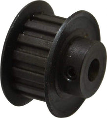 Power Drive - 15 Tooth, 1/4" Inside x 0.935" Outside Diam, Timing Belt Pulley - 1/4, 3/8" Belt Width, 0.955" Pitch Diam, Steel & Cast Iron - Exact Industrial Supply
