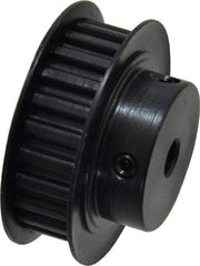 Power Drive - 24 Tooth, 1/4" Inside x 1.508" Outside Diam, Timing Belt Pulley - 1/4, 3/8" Belt Width, 1.528" Pitch Diam, Steel & Cast Iron - Exact Industrial Supply