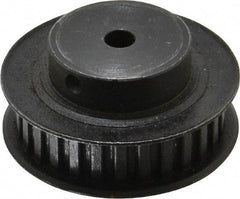 Power Drive - 28 Tooth, 1/4" Inside x 1.763" Outside Diam, Timing Belt Pulley - 1/4, 3/8" Belt Width, 1.783" Pitch Diam, Steel & Cast Iron - Exact Industrial Supply