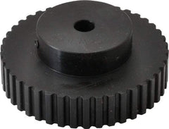 Power Drive - 42 Tooth, 5/16" Inside x 2.654" Outside Diam, Timing Belt Pulley - 1/4, 3/8" Belt Width, 2.674" Pitch Diam, Steel & Cast Iron - Exact Industrial Supply