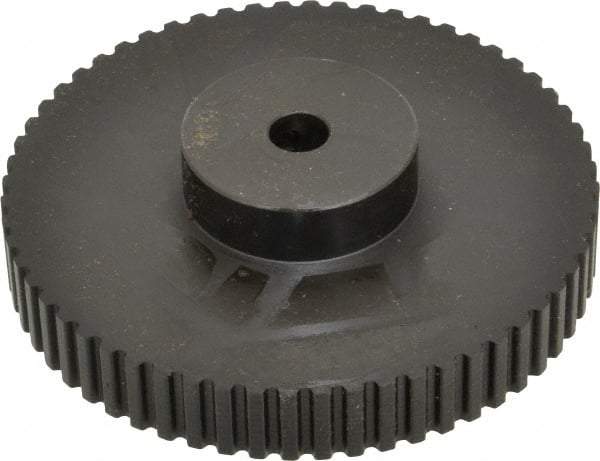 Power Drive - 60 Tooth, 3/8" Inside x 3.8" Outside Diam, Timing Belt Pulley - 1/4, 3/8" Belt Width, 3.82" Pitch Diam, Steel & Cast Iron - Exact Industrial Supply