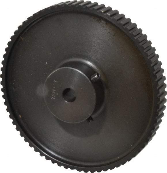 Power Drive - 72 Tooth, 3/8" Inside x 4.564" Outside Diam, Timing Belt Pulley - 1/4, 3/8" Belt Width, 4.584" Pitch Diam, Steel & Cast Iron - Exact Industrial Supply
