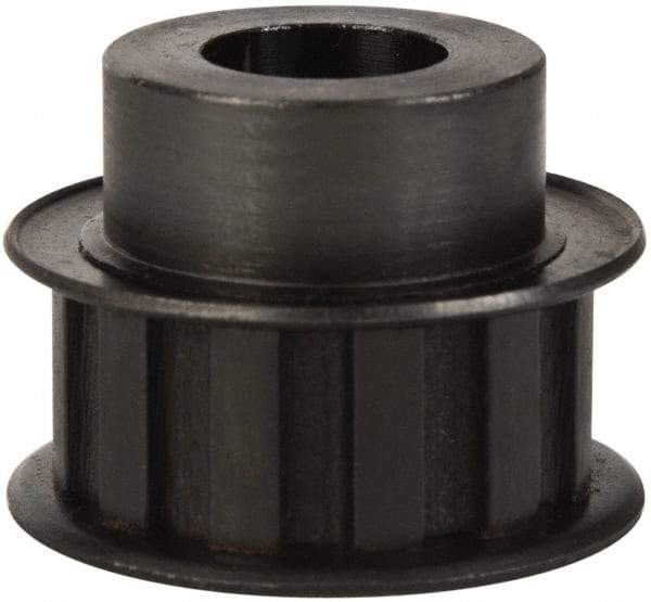 Power Drive - 12 Tooth, 1/2" Inside x 1.402" Outside Diam, Timing Belt Pulley - 1/2" Belt Width, 1.432" Pitch Diam, Steel & Cast Iron - Exact Industrial Supply