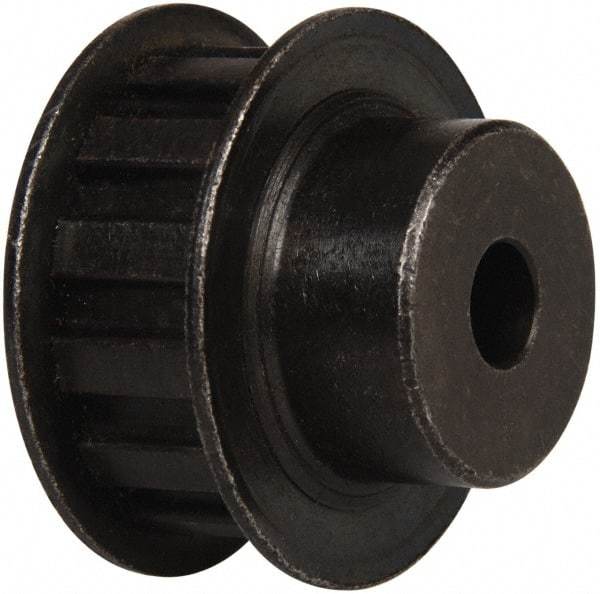Power Drive - 13 Tooth, 3/8" Inside x 1.522" Outside Diam, Timing Belt Pulley - 1/2" Belt Width, 1.552" Pitch Diam, Steel & Cast Iron - Exact Industrial Supply