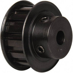 Power Drive - 14 Tooth, 3/8" Inside x 1.641" Outside Diam, Timing Belt Pulley - 1/2" Belt Width, 1.671" Pitch Diam, Steel & Cast Iron - Exact Industrial Supply
