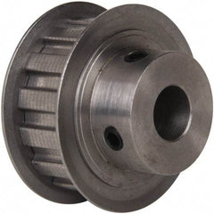 Power Drive - 14 Tooth, 1/2" Inside x 1.641" Outside Diam, Timing Belt Pulley - 1/2" Belt Width, 1.671" Pitch Diam, Steel & Cast Iron - Exact Industrial Supply
