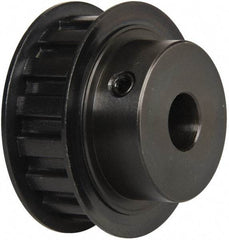 Power Drive - 16 Tooth, 1/2" Inside x 1.88" Outside Diam, Timing Belt Pulley - 1/2" Belt Width, 1.91" Pitch Diam, Steel & Cast Iron - Exact Industrial Supply