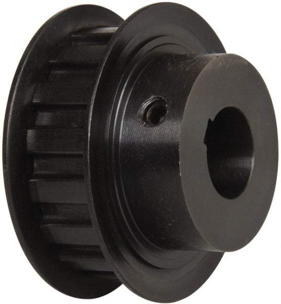 Power Drive - 16 Tooth, 5/8" Inside x 1.88" Outside Diam, Timing Belt Pulley - 1/2" Belt Width, 1.91" Pitch Diam, Steel & Cast Iron - Exact Industrial Supply