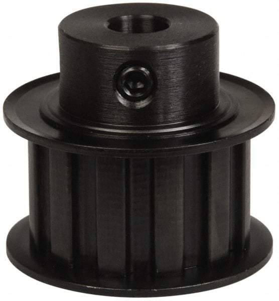 Power Drive - 12 Tooth, 3/8" Inside x 1.402" Outside Diam, Timing Belt Pulley - 3/4" Belt Width, 1.432" Pitch Diam, Steel & Cast Iron - Exact Industrial Supply