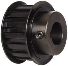 Power Drive - 16 Tooth, 3/4" Inside x 1.88" Outside Diam, Timing Belt Pulley - 3/4" Belt Width, 1.91" Pitch Diam, Steel & Cast Iron - Exact Industrial Supply