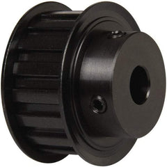Power Drive - 17 Tooth, 1/2" Inside x 2" Outside Diam, Timing Belt Pulley - 3/4" Belt Width, 2.029" Pitch Diam, Steel & Cast Iron - Exact Industrial Supply