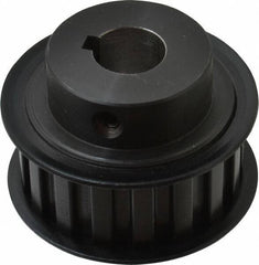 Power Drive - 17 Tooth, 5/8" Inside x 2" Outside Diam, Timing Belt Pulley - 3/4" Belt Width, 2.029" Pitch Diam, Steel & Cast Iron - Exact Industrial Supply