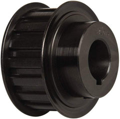 Power Drive - 17 Tooth, 3/4" Inside x 2" Outside Diam, Timing Belt Pulley - 3/4" Belt Width, 2.029" Pitch Diam, Steel & Cast Iron - Exact Industrial Supply