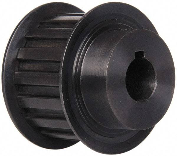 Power Drive - 16 Tooth, 5/8" Inside x 1.88" Outside Diam, Timing Belt Pulley - 1" Belt Width, 1.91" Pitch Diam, Steel & Cast Iron - Exact Industrial Supply