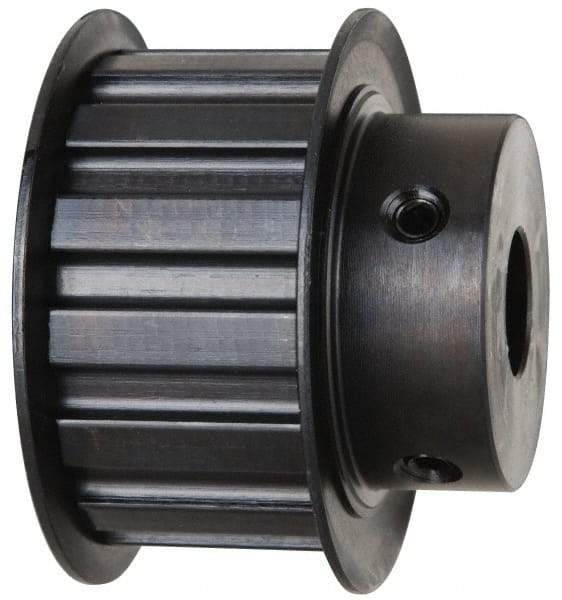 Power Drive - 14 Tooth, 5/8" Inside x 2.174" Outside Diam, Timing Belt Pulley - 3/4, 1" Belt Width, 2.228" Pitch Diam, Steel & Cast Iron - Exact Industrial Supply