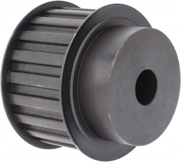 Power Drive - 20 Tooth, 3/4" Inside x 3.129" Outside Diam, Timing Belt Pulley - 1-1/2" Belt Width, 3.183" Pitch Diam, Steel & Cast Iron - Exact Industrial Supply