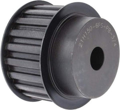 Power Drive - 21 Tooth, 3/4" Inside x 3.288" Outside Diam, Timing Belt Pulley - 1-1/2" Belt Width, 3.342" Pitch Diam, Steel & Cast Iron - Exact Industrial Supply