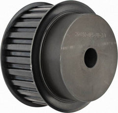Power Drive - 26 Tooth, 3/4" Inside x 4.084" Outside Diam, Timing Belt Pulley - 1-1/2" Belt Width, 4.138" Pitch Diam, Steel & Cast Iron - Exact Industrial Supply