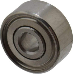Value Collection - 3/32" Bore Diam, 5/16" OD, Double Shield Miniature Radial Ball Bearing - 9/64" Wide, 1 Row, Round Bore, 40 Lb Static Capacity, 124 Lb Dynamic Capacity - Exact Industrial Supply