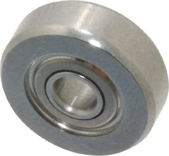 Value Collection - 1/8" Bore Diam, 1/2" OD, Double Shield Miniature Radial Ball Bearing - 11/64" Wide, 1 Row, Round Bore, 49 Lb Static Capacity, 144 Lb Dynamic Capacity - Exact Industrial Supply