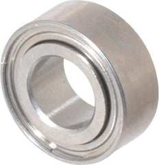 Value Collection - 5/32" Bore Diam, 5/16" OD, Double Shield Miniature Radial Ball Bearing - 1/8" Wide, 1 Row, Round Bore, 29 Lb Static Capacity, 81 Lb Dynamic Capacity - Exact Industrial Supply