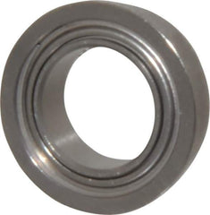 Value Collection - 5/16" Bore Diam, 1/2" OD, Double Shield Miniature Radial Ball Bearing - 5/32" Wide, With Flange, 1 Row, Round Bore, 52 Lb Static Capacity, 122 Lb Dynamic Capacity - Exact Industrial Supply