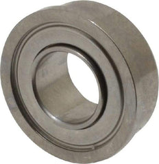 Value Collection - 1/4" Bore Diam, 1/2" OD, Double Shield Miniature Radial Ball Bearing - 3/16" Wide, With Flange, 2 Rows, Round Bore, 90 Lb Static Capacity, 243 Lb Dynamic Capacity - Exact Industrial Supply