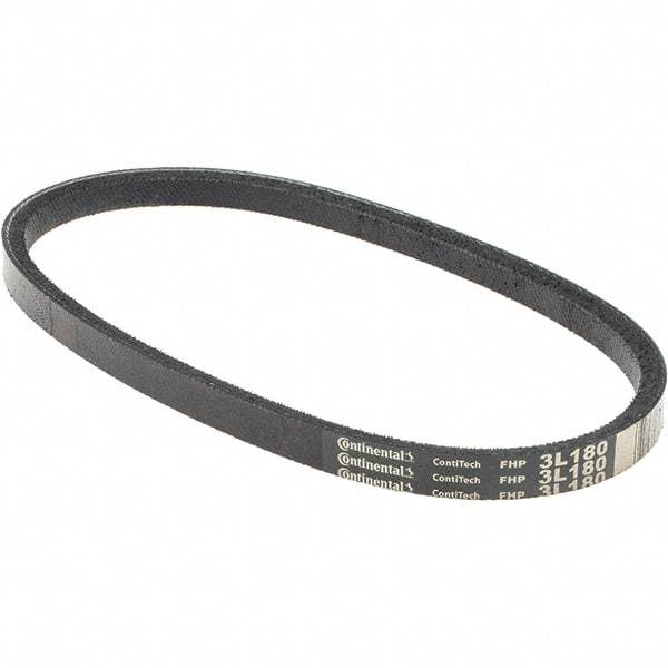 Value Collection - Section 3L, 18" Outside Length, V-Belt - Rubber, Fractional HP, No. 3L180 - Exact Industrial Supply