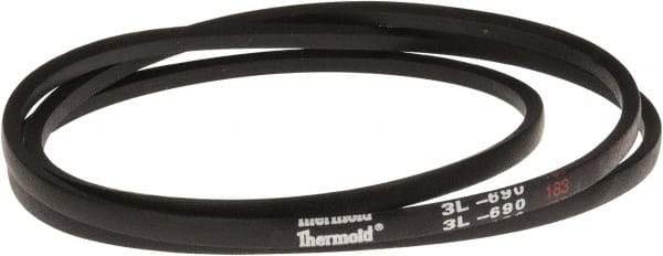 Value Collection - Section 3L, 69" Outside Length, V-Belt - Rubber, Fractional HP, No. 3L690 - Exact Industrial Supply