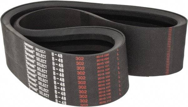 Value Collection - Section B, V-Belt - Neoprene Rubber, Classic Banded, No. B-48 - Exact Industrial Supply