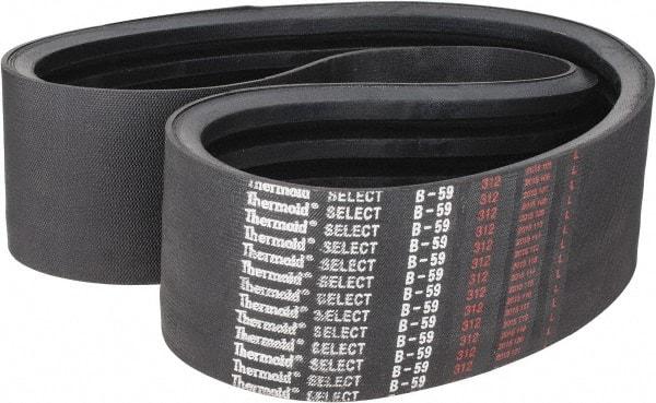 Value Collection - Section B, V-Belt - Neoprene Rubber, Classic Banded, No. B-59 - Exact Industrial Supply