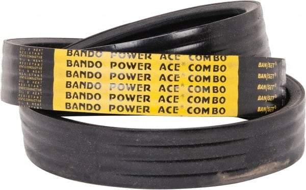 Bando - Section CX, 7/8" Wide, 191" Outside Length, V-Belt - Black, No. CX187 - Exact Industrial Supply