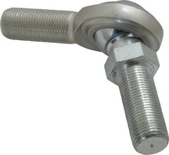 Made in USA - 3/4" ID, 1-3/4" Max OD, 14,290 Lb Max Static Cap, Male Spherical Rod End with Stud - 3/4-16 RH, Steel with Steel Raceway - Exact Industrial Supply