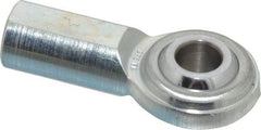 Made in USA - 5/16" ID, 7/8" Max OD, 3,600 Lb Max Static Cap, Plain Female Spherical Rod End - 5/16-24 RH, Steel with Steel Raceway - Exact Industrial Supply