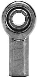 Made in USA - 3/16" ID, 5/8" Max OD, 3,736 Lb Max Static Cap, Female Spherical Rod End with Stud - 10-32 RH, Alloy Steel with Steel Raceway - Exact Industrial Supply