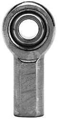 Made in USA - 5/16" ID, 7/8" Max OD, 3,200 Lb Max Static Cap, Female Spherical Rod End with Stud - 5/16-24 RH, Steel with Bronze Raceway - Exact Industrial Supply