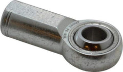 Made in USA - 5/8" ID, 1-1/2" Max OD, 17,959 Lb Max Static Cap, Plain Female Spherical Rod End - 5/8-18 RH, Alloy Steel with Steel Raceway - Exact Industrial Supply