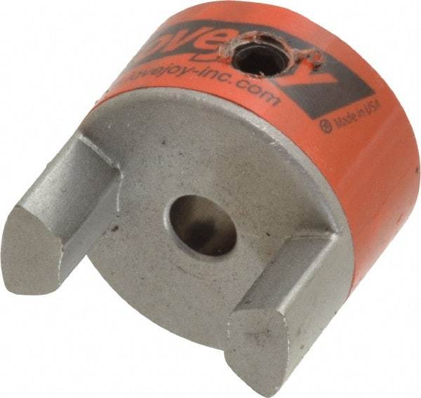 Lovejoy - 1/4" Max Bore Diam, Flexible Coupling Hub - 1.08" OD, 1.72" OAL, Sintered Iron, Order 2 Hubs & 1 Spider for Complete Coupling - Exact Industrial Supply