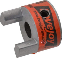Lovejoy - 3/8" Max Bore Diam, Flexible Coupling Hub - 1.08" OD, 1.72" OAL, Sintered Iron, Order 2 Hubs & 1 Spider for Complete Coupling - Exact Industrial Supply
