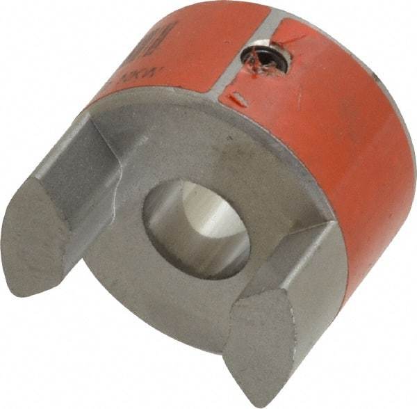 Lovejoy - 1/2" Max Bore Diam, Flexible Coupling Hub - 1.36" OD, 2" OAL, Sintered Iron, Order 2 Hubs & 1 Spider for Complete Coupling - Exact Industrial Supply